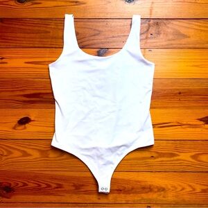Express White Sleeveless Shaping Thong Bodysuit, EUC, L